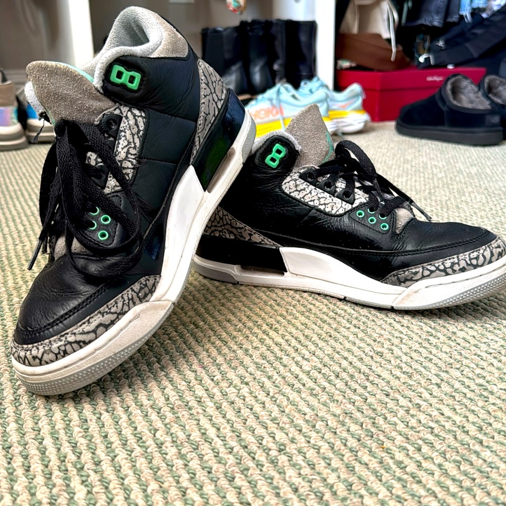 Like New Teal Black Gray Jordans